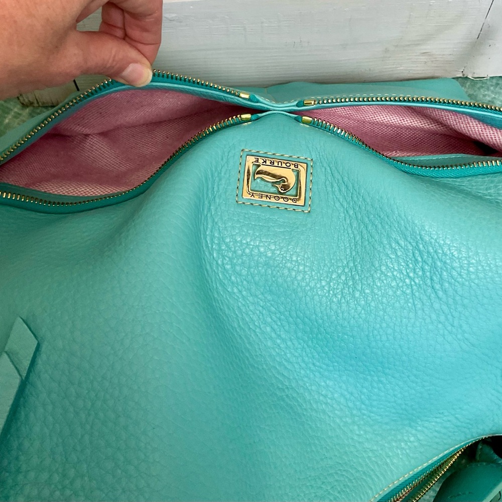 NWT DOONEY & BOURKE Aqua Dillen MD Zipper Pocket Slouch Bag. - Picture 13 of 16